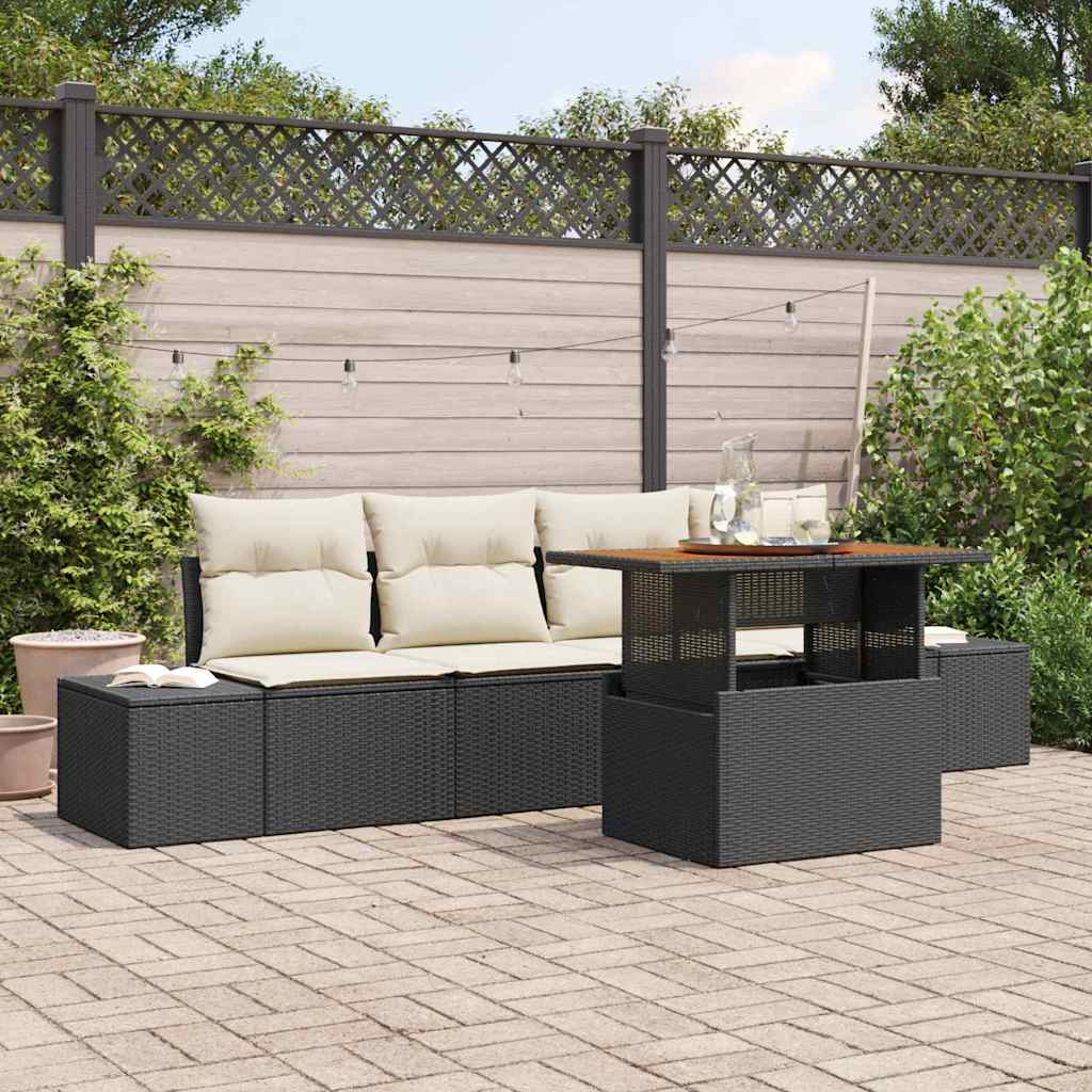 Tuin Sofa Set Met Opslag 5 Pcs Poly Riet