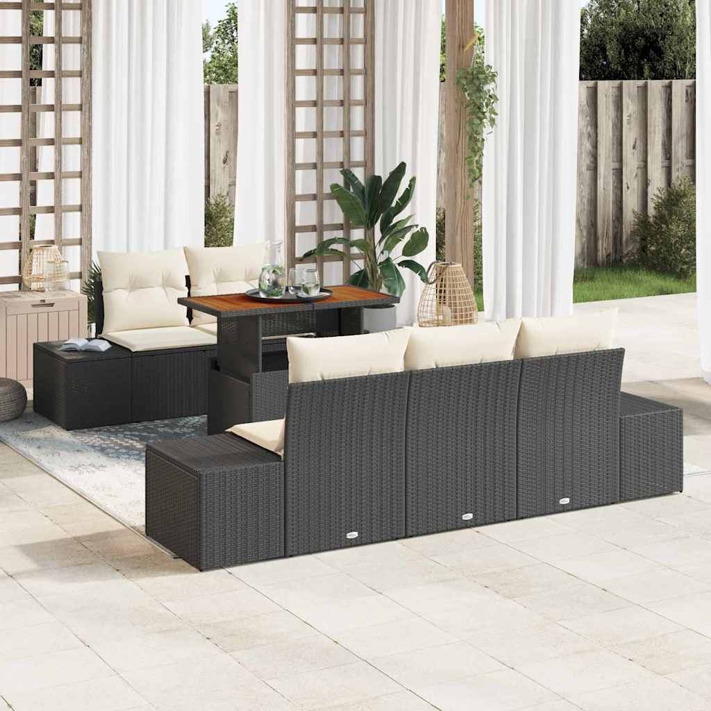 Tuin Sofa Set Met Opslag 6 Pcs Poly Riet