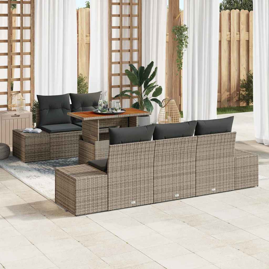 Tuin Sofa Set Met Opslag 6 Pcs Poly Riet