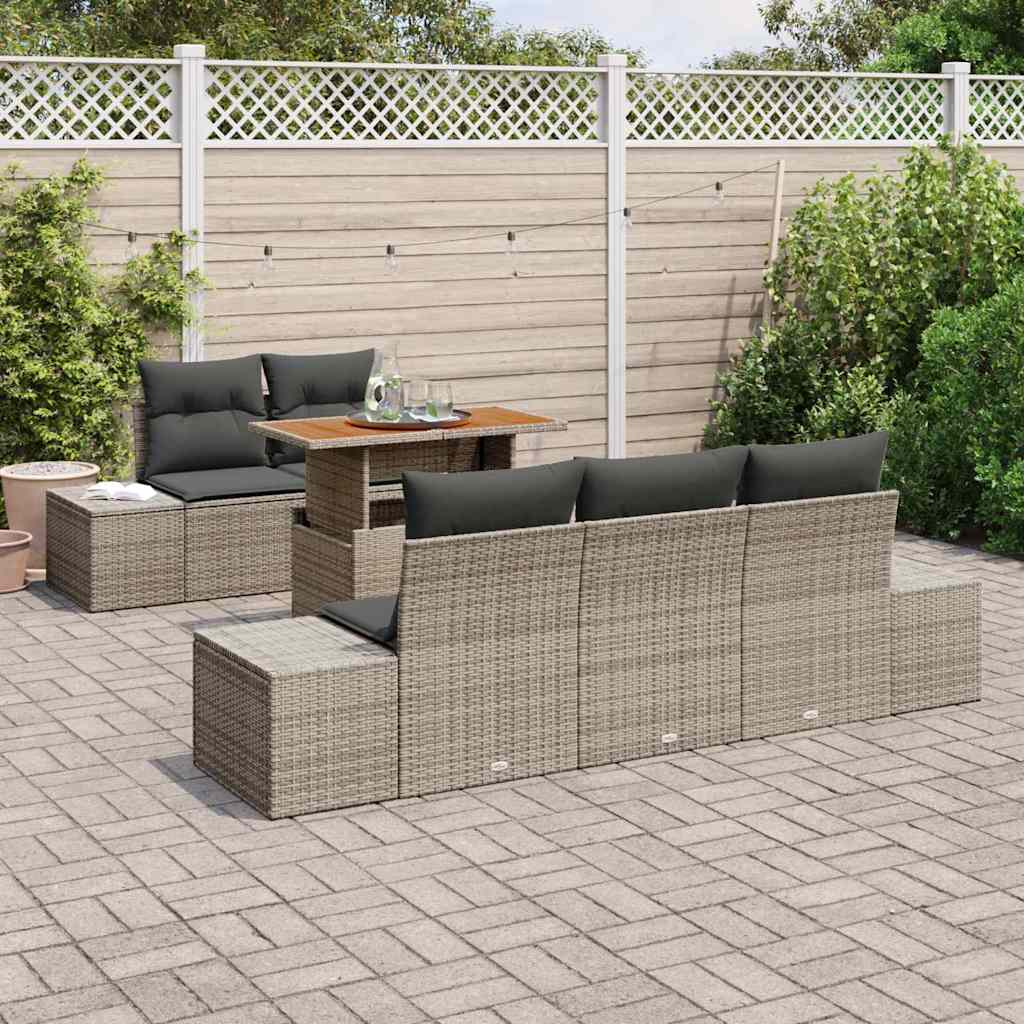 Tuin Sofa Set Met Opslag 6 Pcs Poly Riet