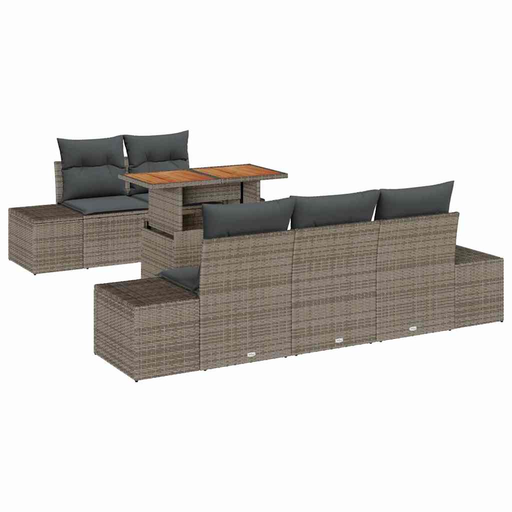 Tuin Sofa Set Met Opslag 6 Pcs Poly Riet