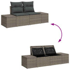 Tuin Sofa Set Met Opslag 6 Pcs Poly Riet