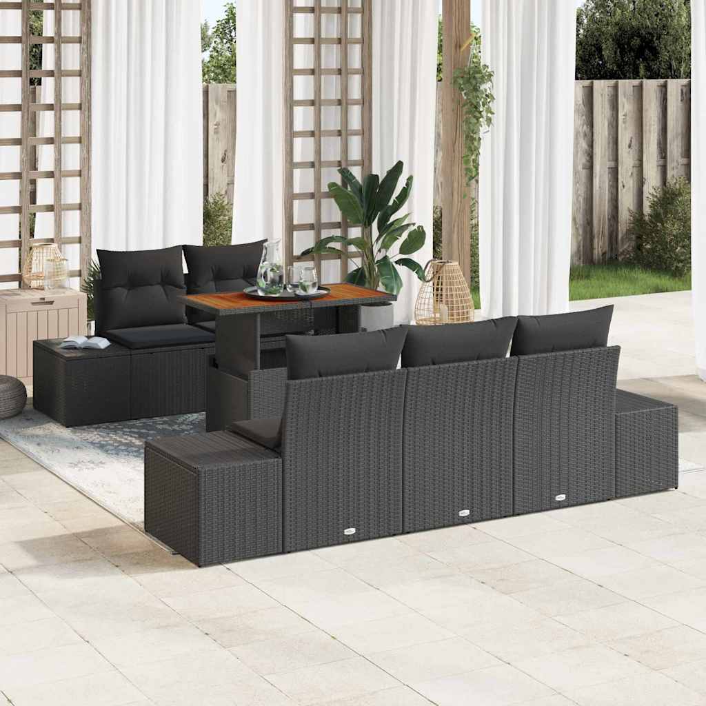 Tuin Sofa Set Met Opslag 6 Pcs Poly Riet