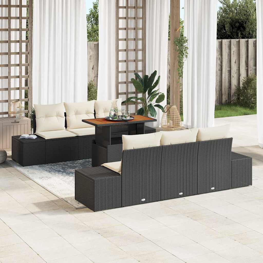 Tuin Sofa Set Met Opslag 7 Pcs Poly Riet