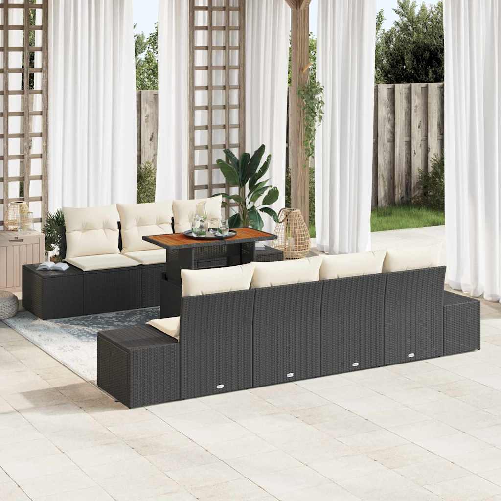 Tuin Sofa Set Met Opslag 8 Pcs Poly Riet