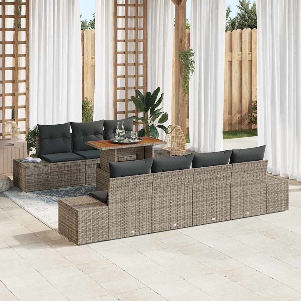 Tuin Sofa Set Met Opslag 8 Pcs Poly Riet
