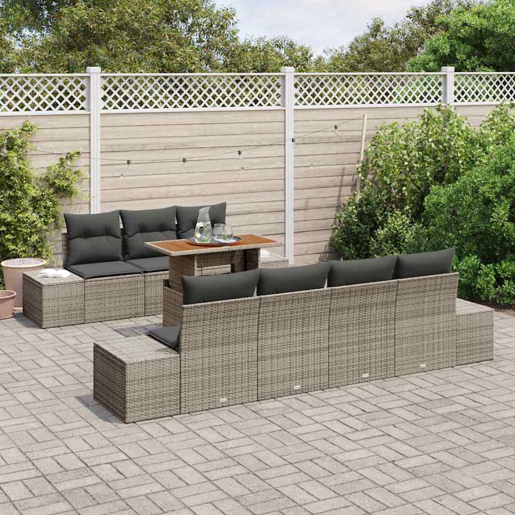 Tuin Sofa Set Met Opslag 8 Pcs Poly Riet