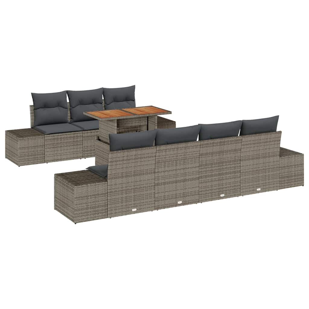 Tuin Sofa Set Met Opslag 8 Pcs Poly Riet