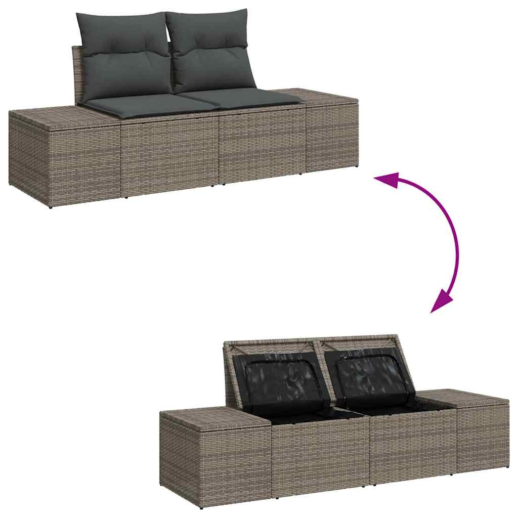 Tuin Sofa Set Met Opslag 8 Pcs Poly Riet
