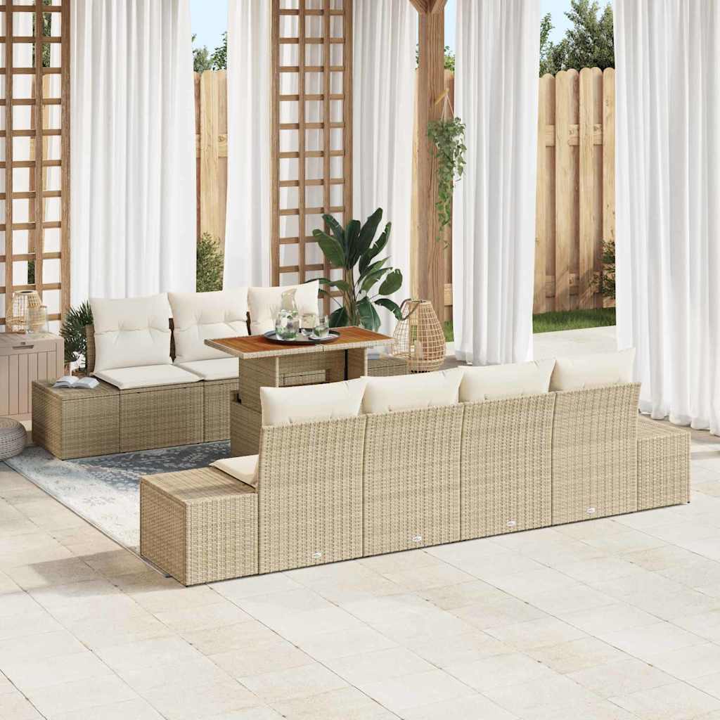 Tuin Sofa Set Met Opslag 8 Pcs Poly Riet
