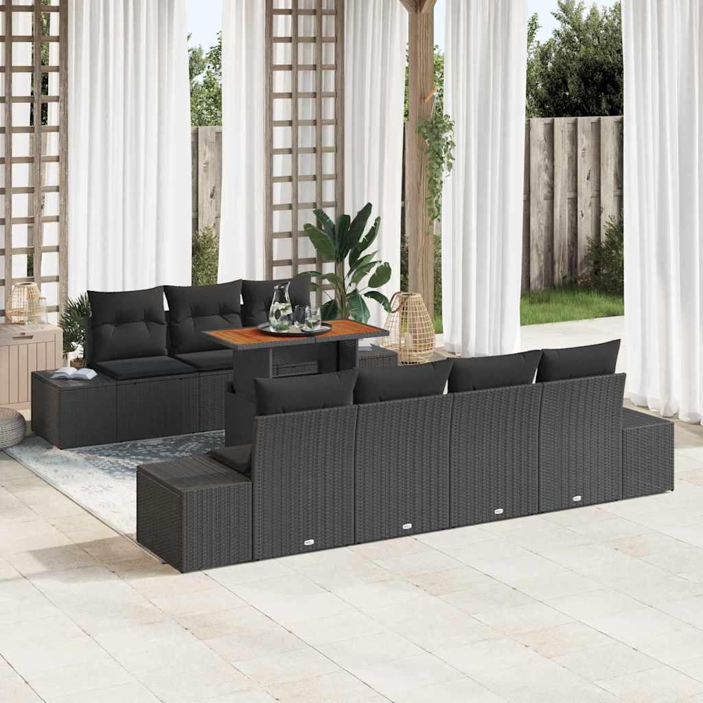 Tuin Sofa Set Met Opslag 8 Pcs Poly Riet