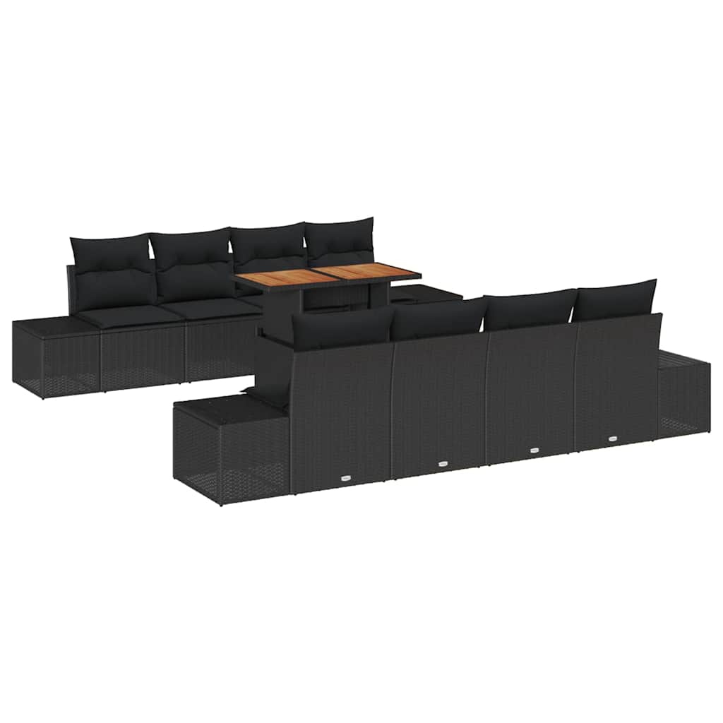 Tuin Sofa Set Met Opslag 9 Pcs Poly Riet