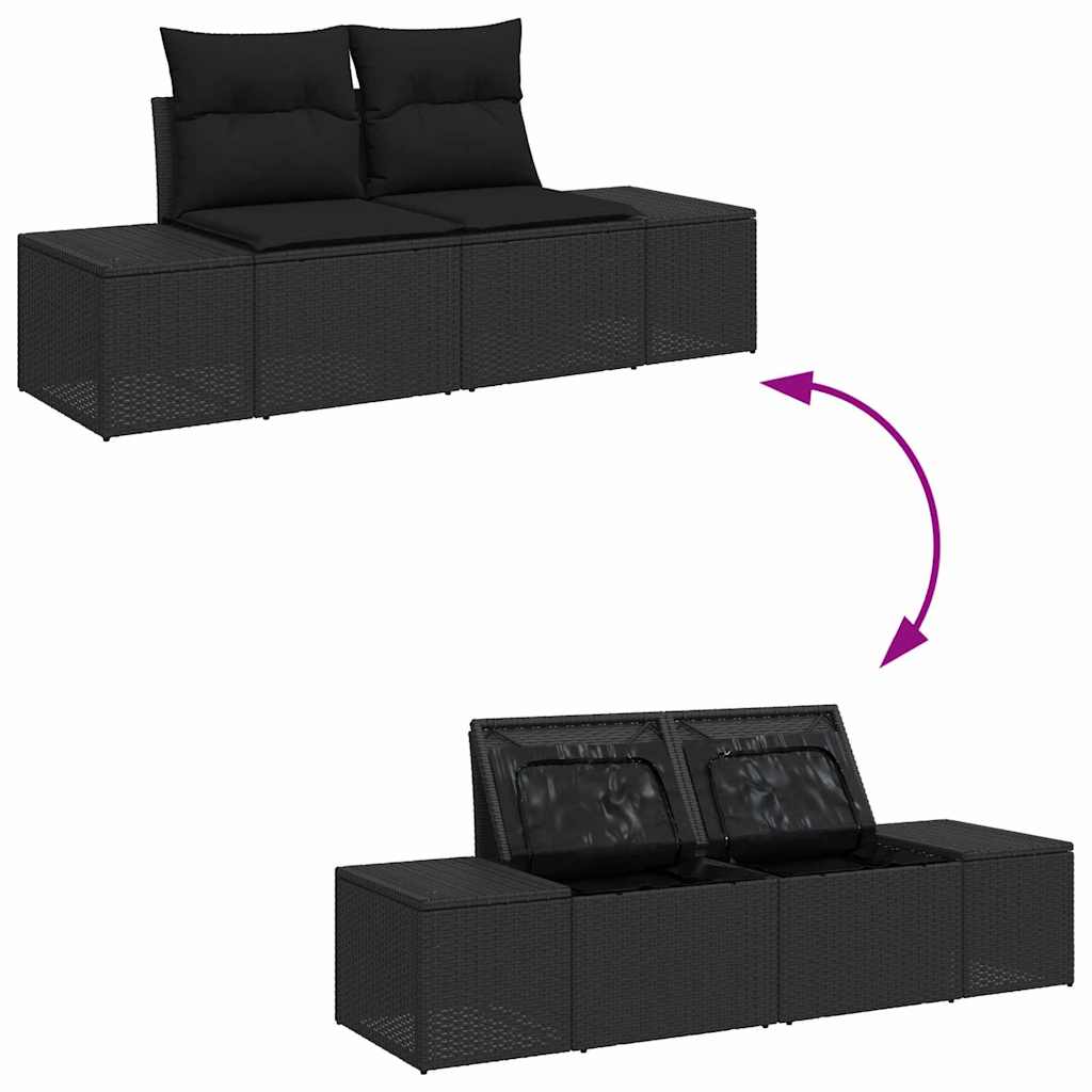 Tuin Sofa Set Met Opslag 9 Pcs Poly Riet