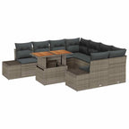Tuin Sofa Set Met Opslag 9 Pcs Poly Riet