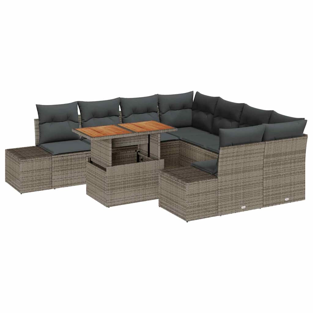 Tuin Sofa Set Met Opslag 9 Pcs Poly Riet