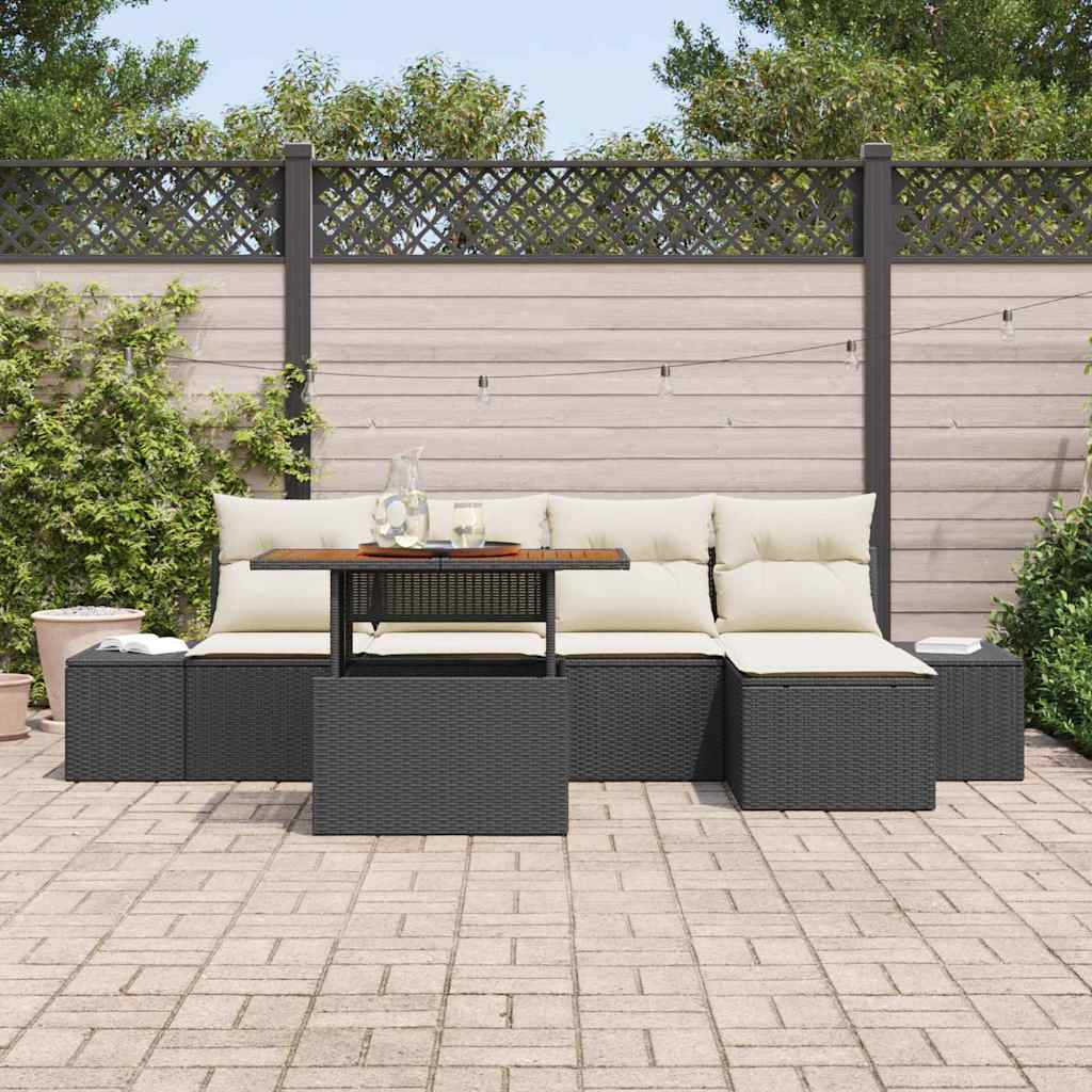 Tuin Sofa Set Met Opslag 6 Pcs Poly Riet