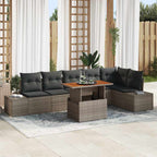Tuin Sofa Set Met Opslag 7 Pcs Poly Riet