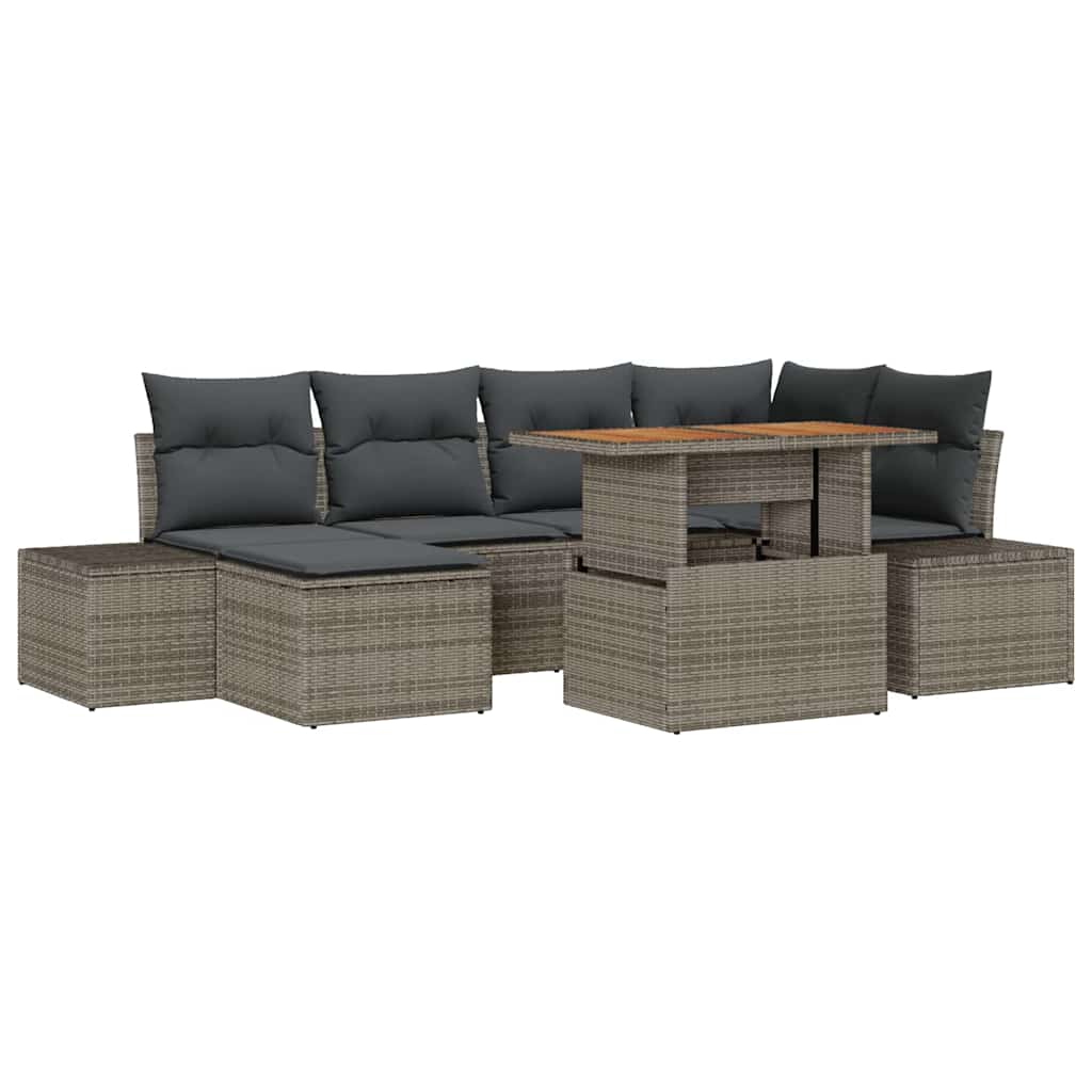 Tuin Sofa Set Met Opslag 7 Pcs Poly Riet