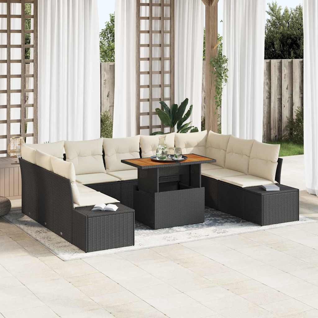 Tuin Sofa Set Met Opslag 10 Pcs Poly Riet