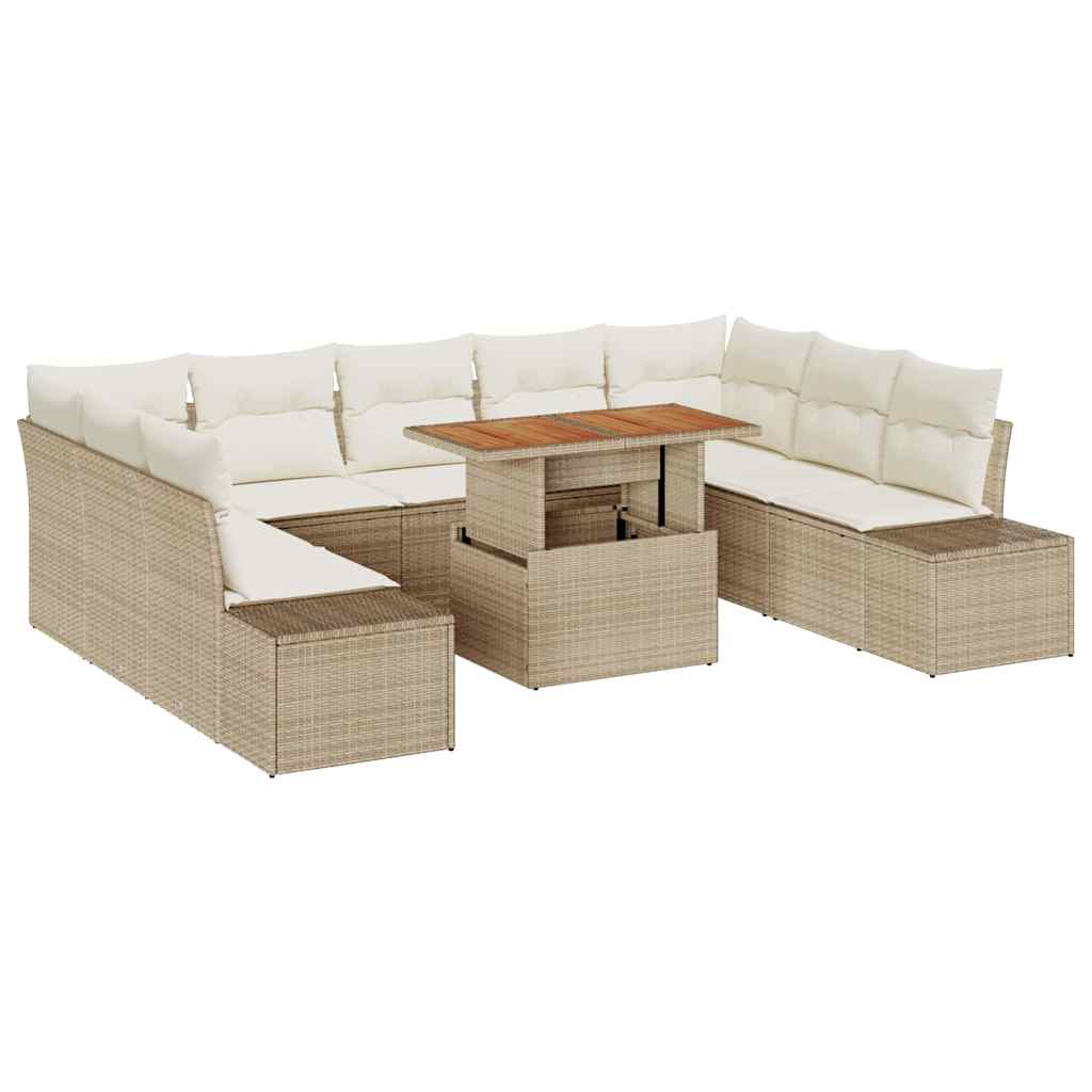 Tuin Sofa Set Met Opslag 10 Pcs Poly Riet