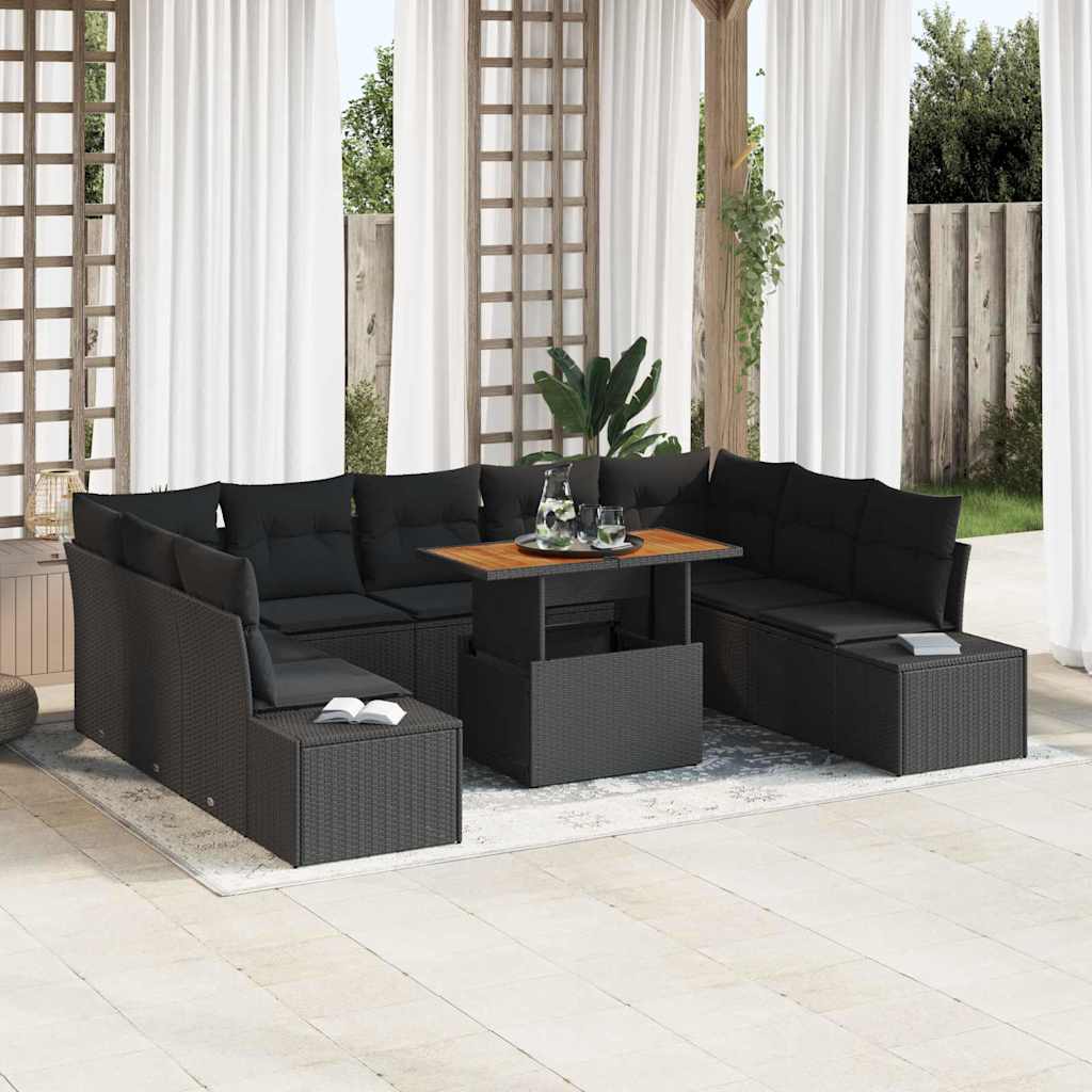 Tuin Sofa Set Met Opslag 10 Pcs Poly Riet