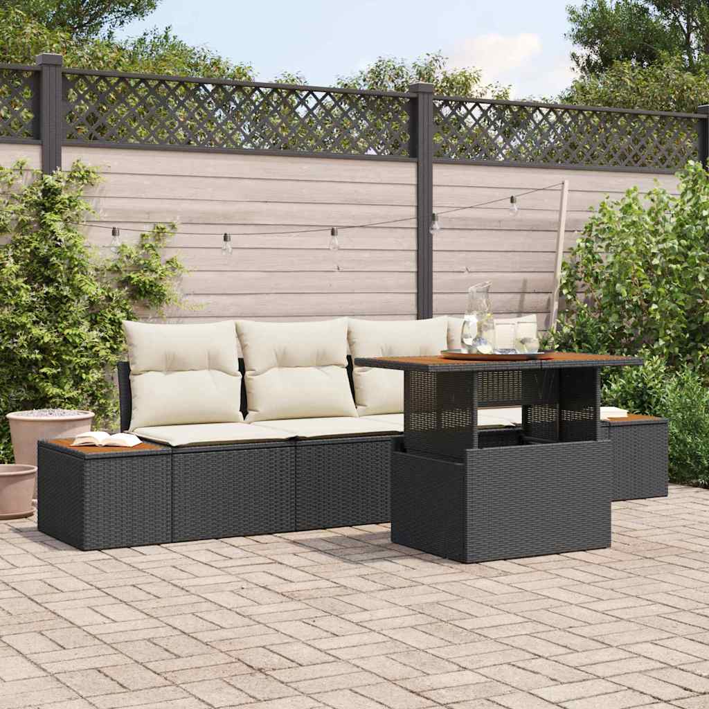 Tuin Sofa Set Met Opslag 5 Pcs Poly Riet