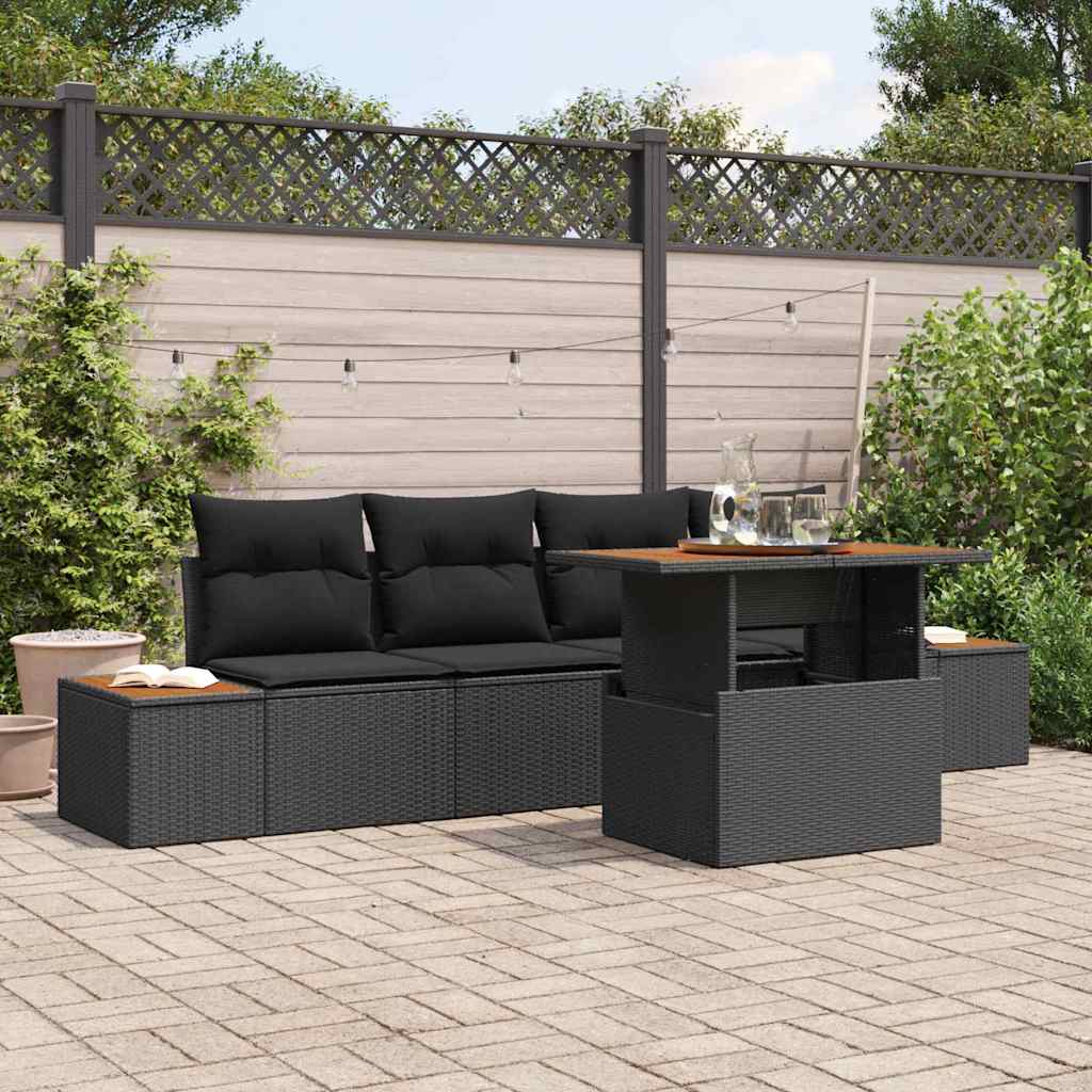 Tuin Sofa Set Met Opslag 5 Pcs Poly Riet