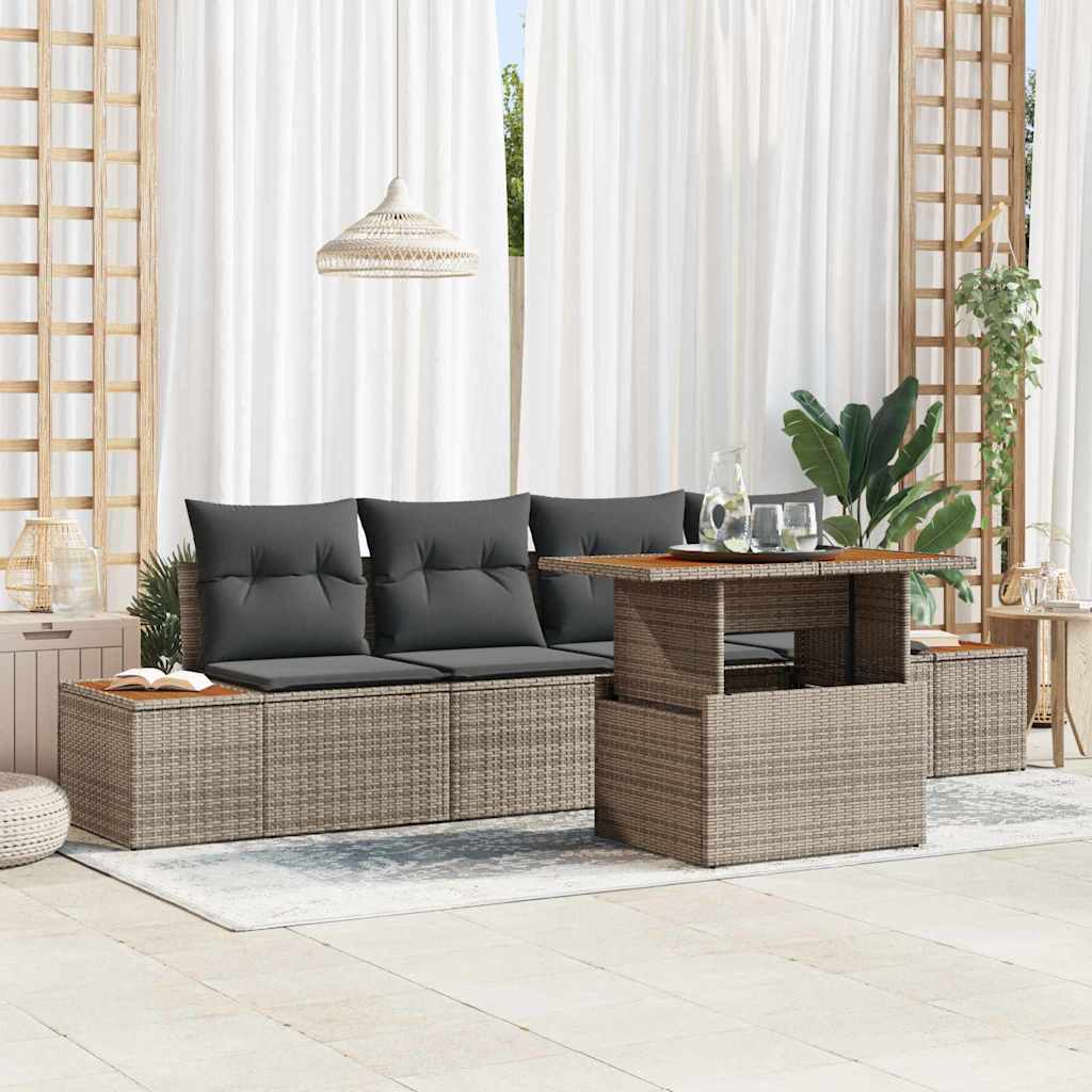 Tuin Sofa Set Met Opslag 5 Pcs Poly Riet