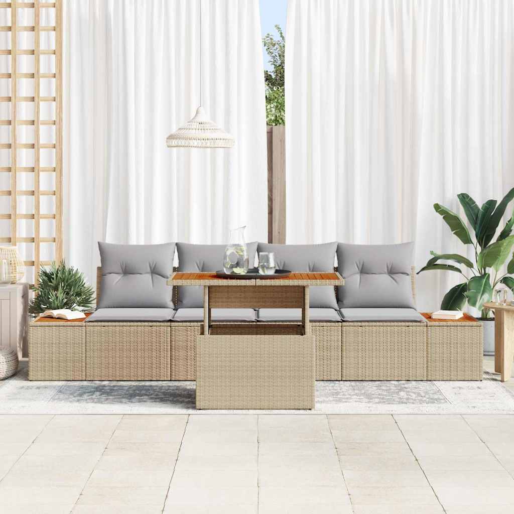 Tuin Sofa Set Met Opslag 5 Pcs Poly Riet