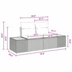 Tuin Sofa Set Met Opslag 5 Pcs Poly Riet