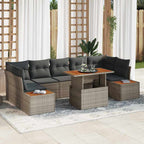 Tuin Sofa Set Met Opslag 8 Pcs Poly Riet