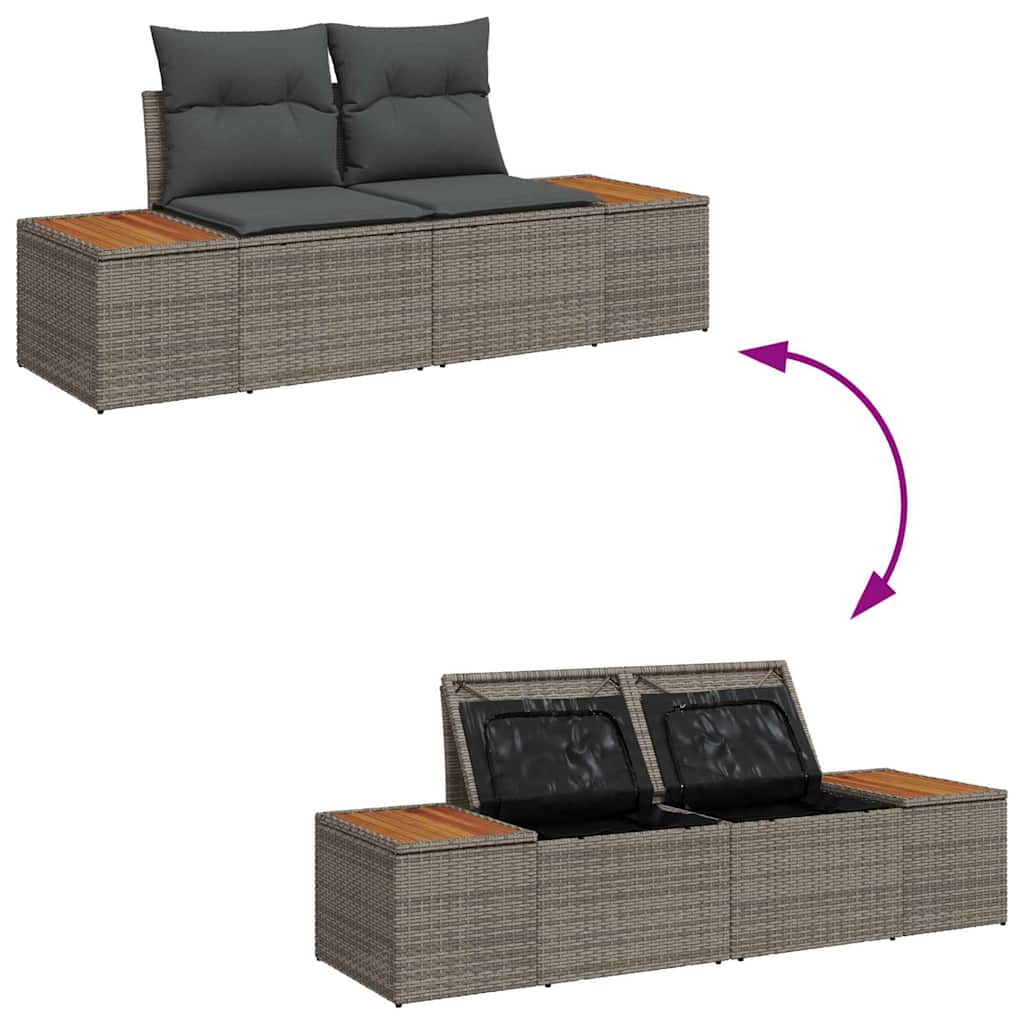 Tuin Sofa Set Met Opslag 8 Pcs Poly Riet