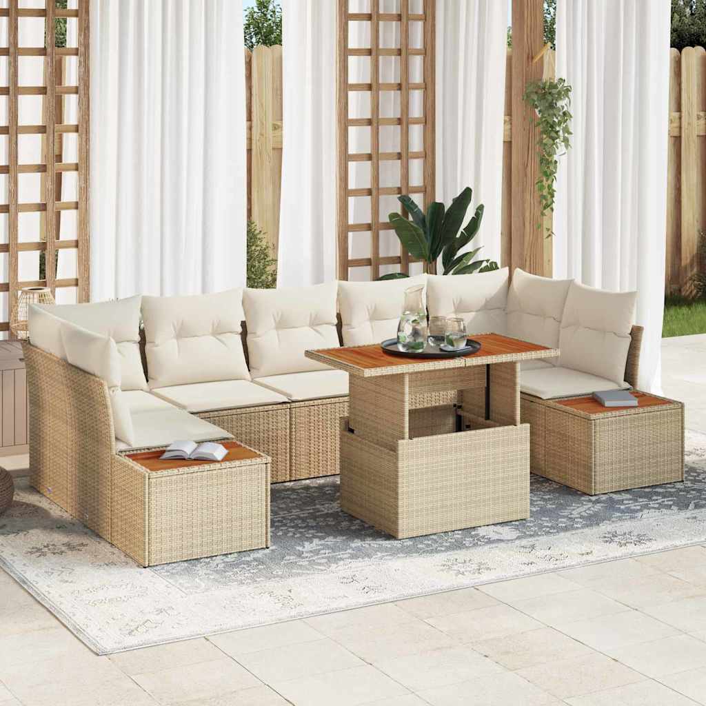 Tuin Sofa Set Met Opslag 8 Pcs Poly Riet