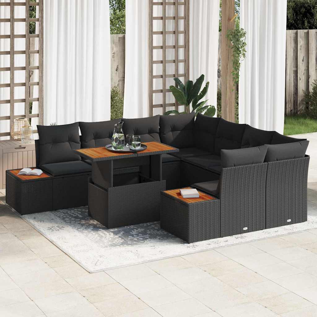 Tuin Sofa Set Met Opslag 9 Pcs Poly Riet