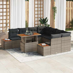 Tuin Sofa Set Met Opslag 9 Pcs Poly Riet