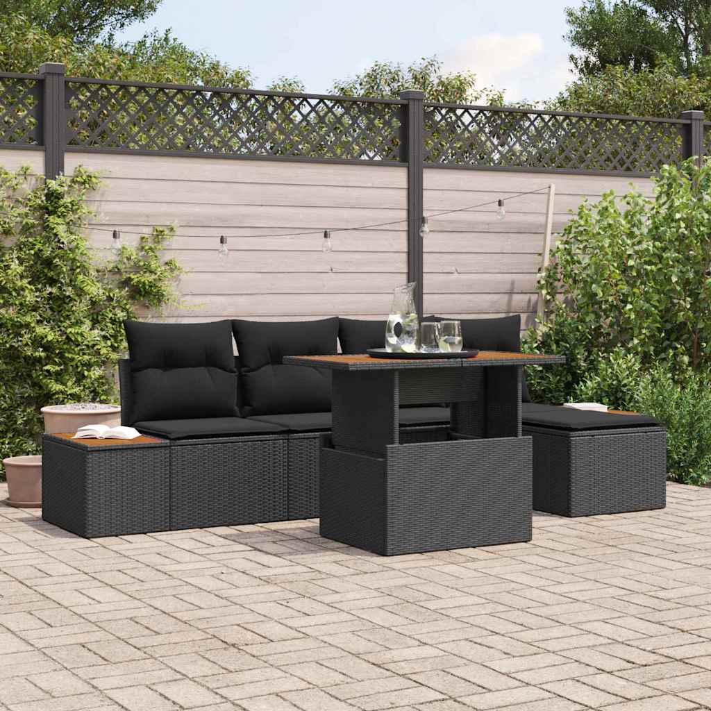 Tuin Sofa Set Met Opslag 6 Pcs Poly Riet