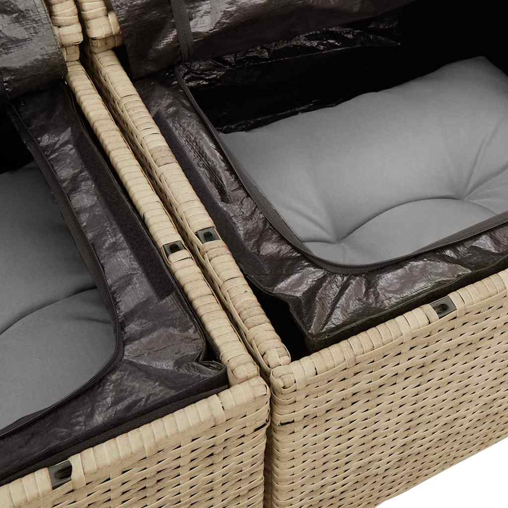 Tuin Sofa Set Met Opslag 6 Pcs Poly Riet