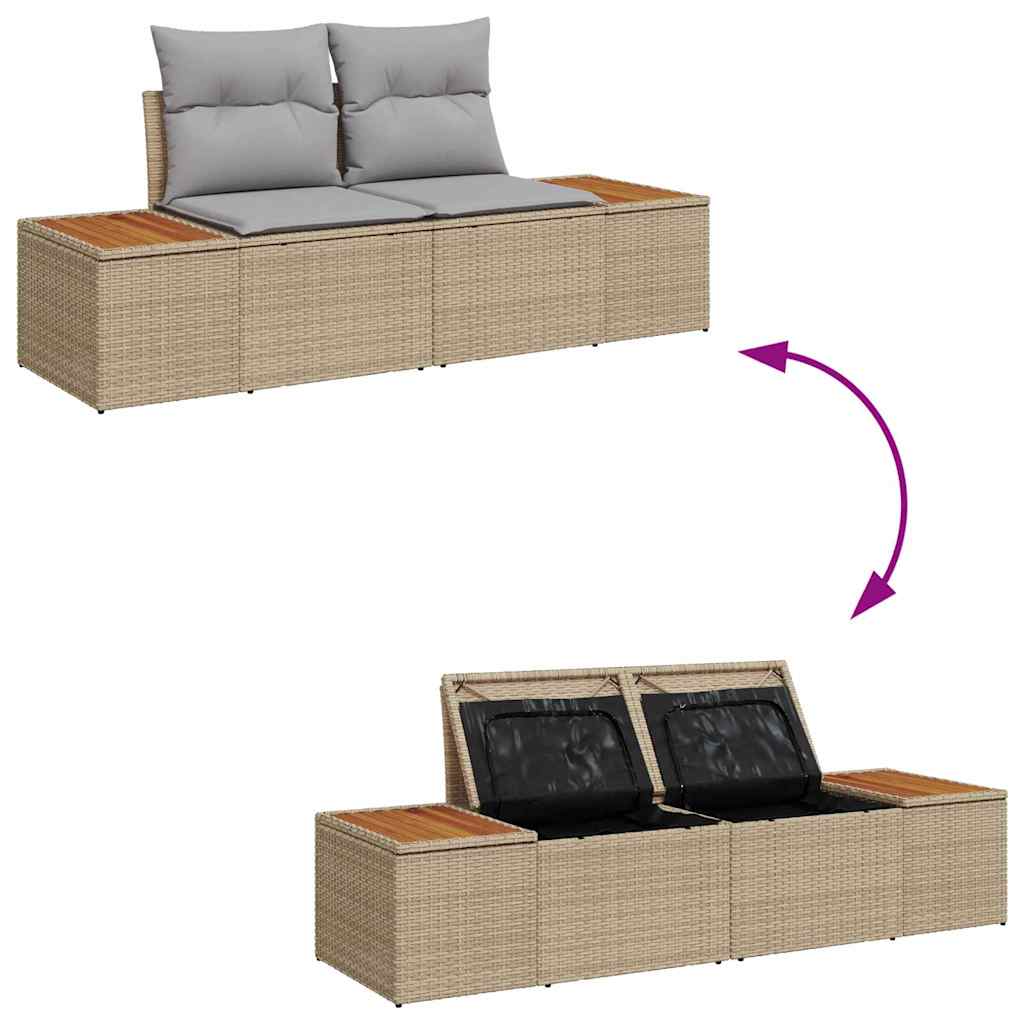 Tuin Sofa Set Met Opslag 6 Pcs Poly Riet