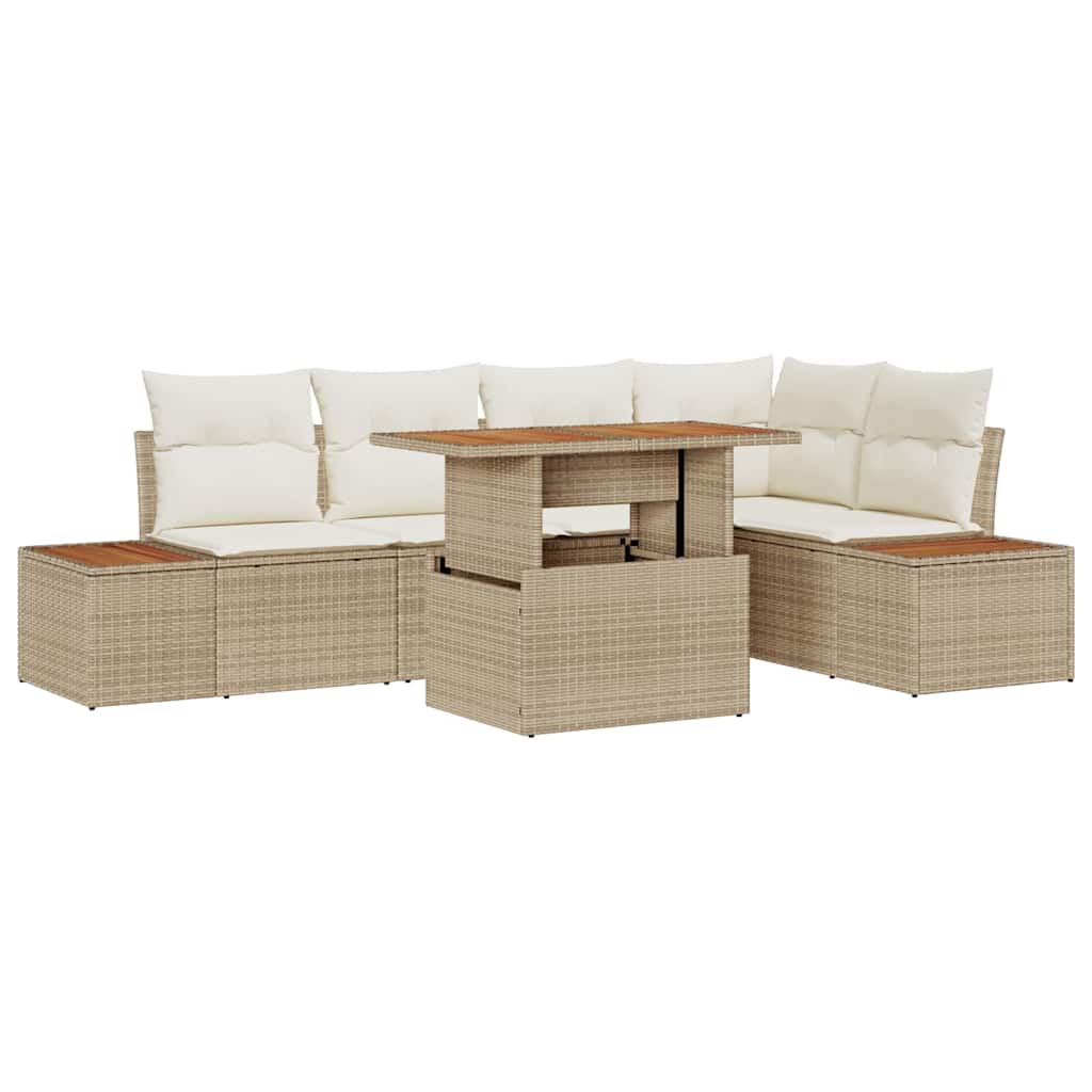 Tuin Sofa Set Met Opslag 6 Pcs Poly Riet