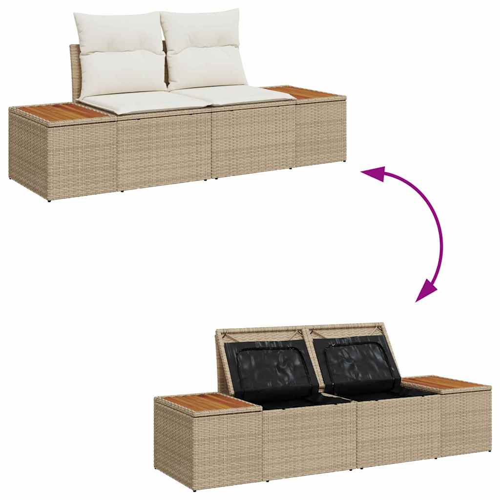 Tuin Sofa Set Met Opslag 6 Pcs Poly Riet