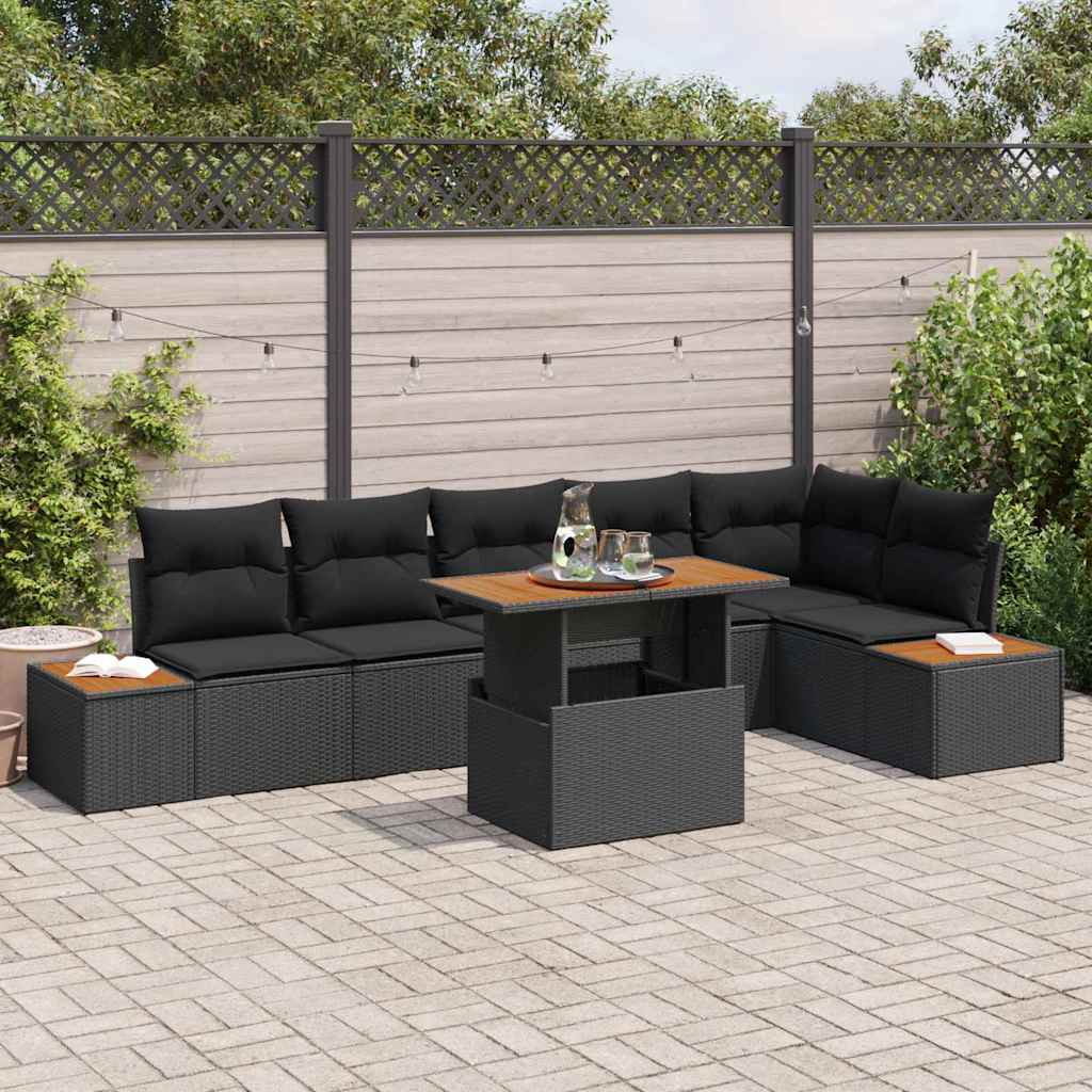 Tuin Sofa Set Met Opslag 7 Pcs Poly Riet