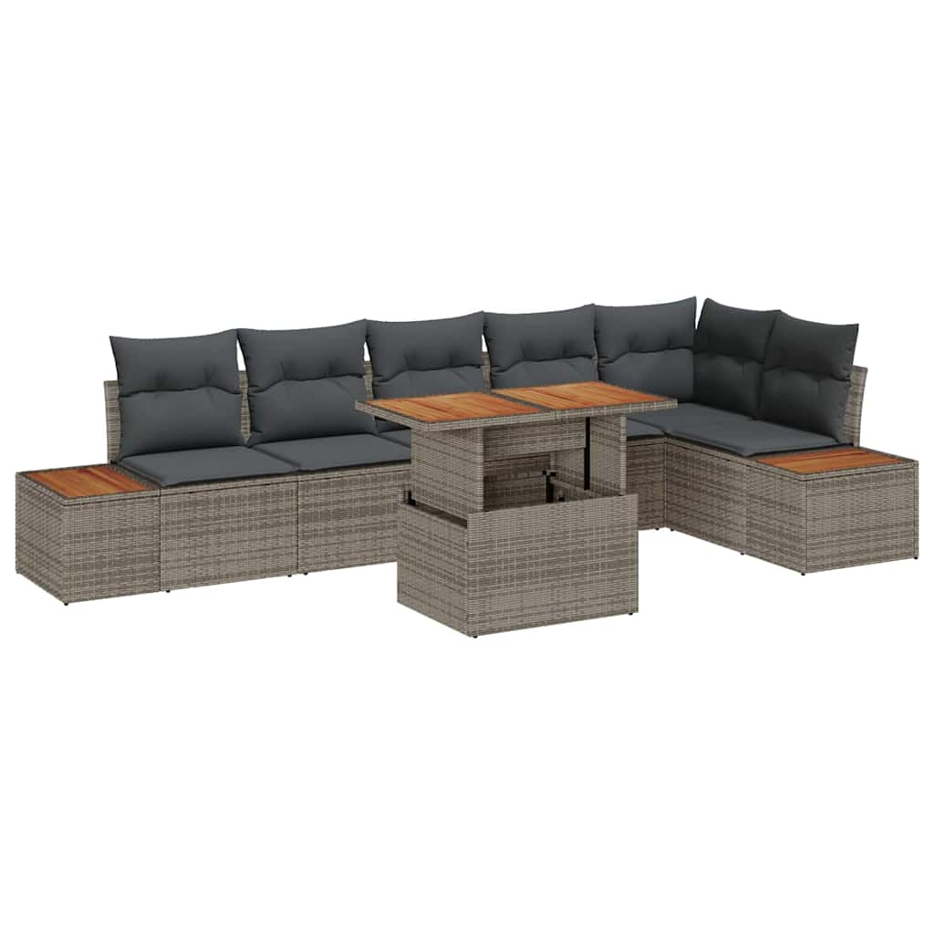 Tuin Sofa Set Met Opslag 7 Pcs Poly Riet