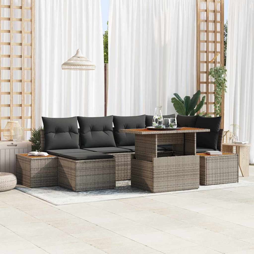 Tuin Sofa Set Met Opslag 7 Pcs Poly Riet