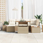 Tuin Sofa Set Met Opslag 7 Pcs Poly Riet