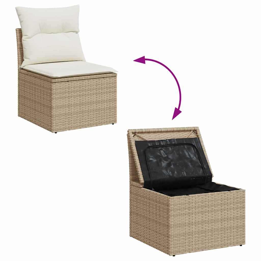 Tuin Sofa Set Met Opslag 7 Pcs Poly Riet