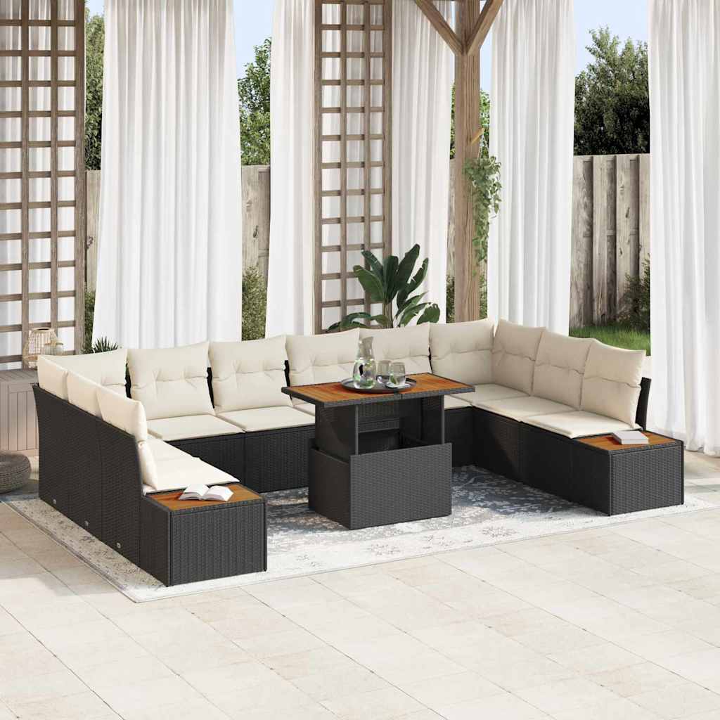 Tuin Sofa Set Met Opslag 11 Pcs Poly Riet