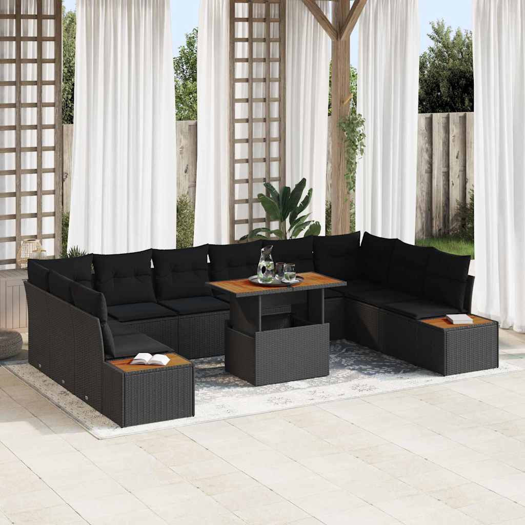 Tuin Sofa Set Met Opslag 11 Pcs Poly Riet