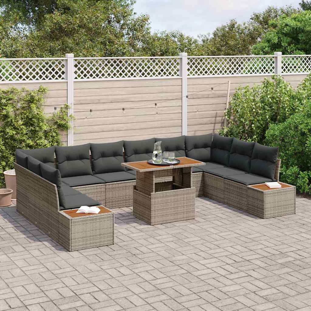 Tuin Sofa Set Met Opslag 11 Pcs Poly Riet
