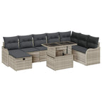 Tuin Sofa Set Met Kussen Met Opslag 9 Pcs Poly Riet