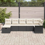 Tuin Sofa Set Met Kussen Met Opslag 7 Pcs Poly Riet
